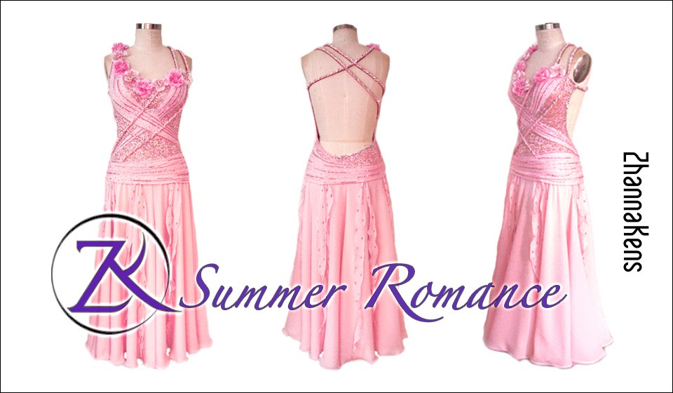 Romantic Ballroom Dress for dance competition